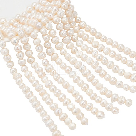 10 Strands Natural Cultured Freshwater Pearl Beads Strands PEAR-NB0002-42-1