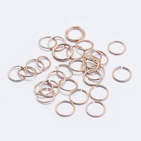 925 Sterling Silver Open Jump Rings STER-F036-02RG-0.9x7mm-1