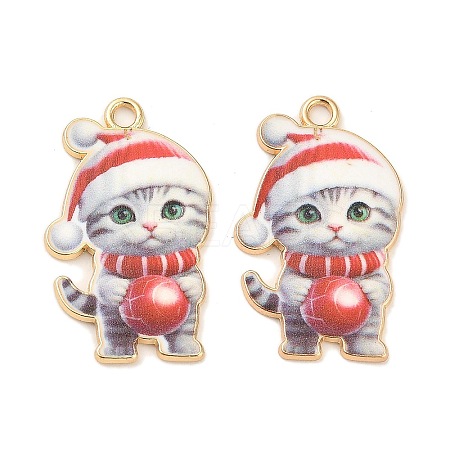 Christmas Alloy Enamel Pendants ENAM-K069-43D-1