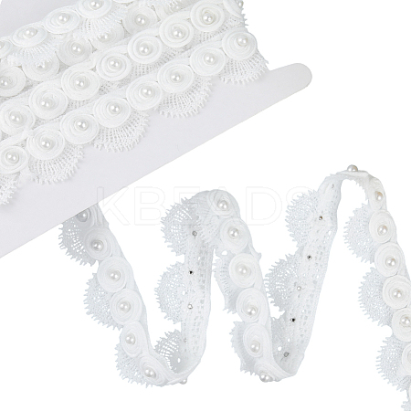 2.7~3 Yards Polyester Lace Trim SRIB-GF0001-30-1