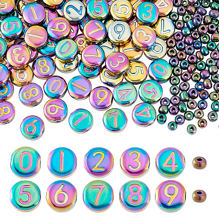 Electroplated Glass Beads and Glass Seeed Beads GLAA-PH0003-51-1