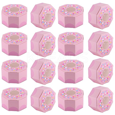 Hexagon Donut Cardboard Boxes CON-WH0019-18A-1