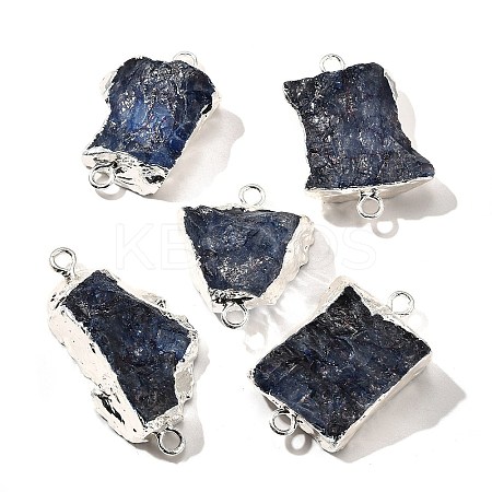 Raw Rough Natural Dyed Quartz Crystal Links Connector Charms G-K189-04S-04-1