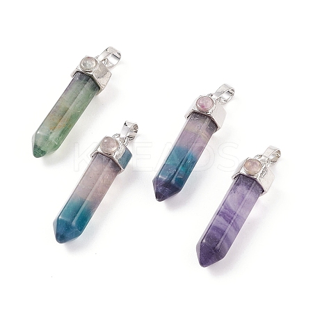 Natural Bullet Fluorite Pointed Pendants LS-X-G-E308-C11-1