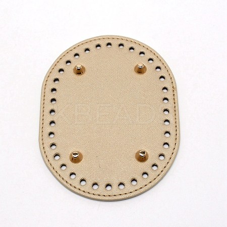 Oval PU Leather Purse Bottom FIND-WH0082-73D-1