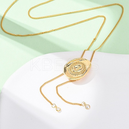 Brass Cowboy Hat Bolo Tie Lariat Necklaces NJEW-D346-01G-1
