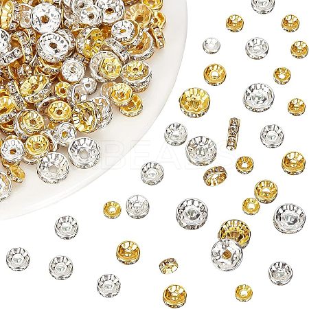 720Pcs 3 Style 2 Colors Iron Rhinestone Spacer Beads IFIN-NB0001-39-1