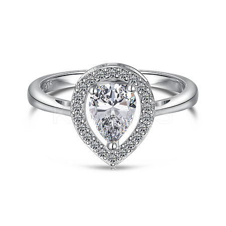 925 Sterling Silver Micro Pave Cubic Zirconia Finger Rings FS-WGBB1F3-04-1