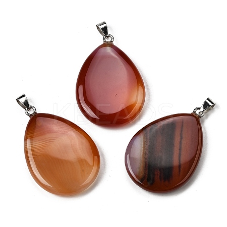 Natural Red Agate(Dyed & Heated) Pendants G-F820-14P-01-1