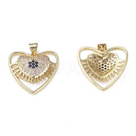 Brass Micro Pave Cubic Zirconia Pendants ZIRC-N039-233-1