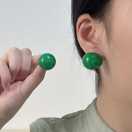 Alloy Resin Stud Earrings FS-WGD88C2-05-1