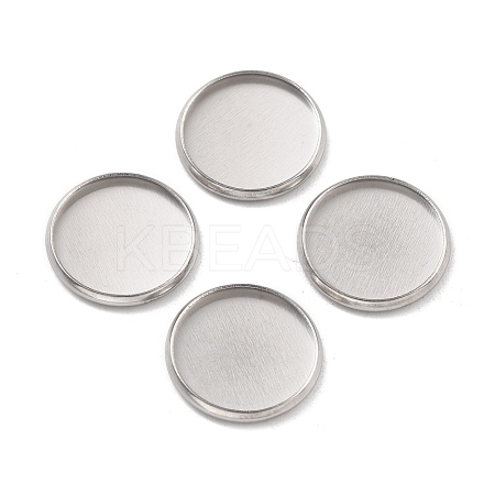 Non-Tarnish 316 Surgical Stainless Steel Cabochon Tray Settings STAS-I187-06D-P-1