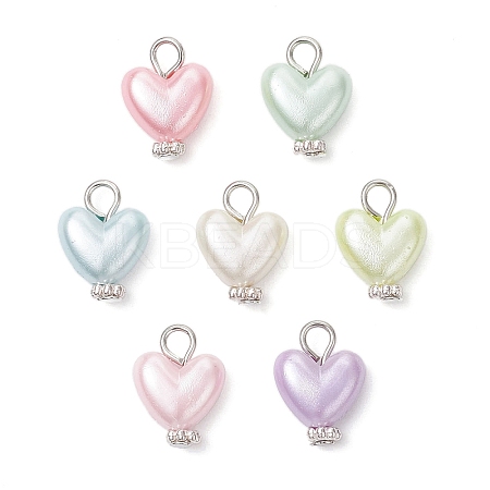 Imitation Shell & Pearl Acrylic Pendants PALLOY-JF04518-01-1