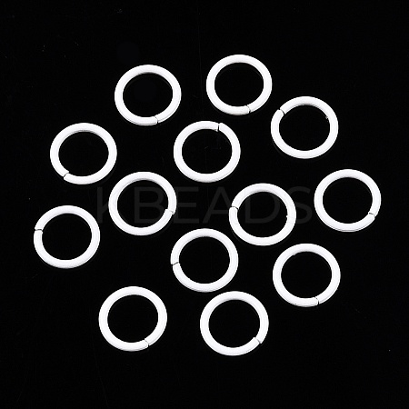 100Pcs Baking Paint Zinc Alloy Open Jump Rings FIND-WH0032-85A-03-1