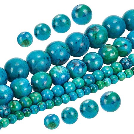 117Pcs 4 Styles Synthetic Yellow Turquoise(Jasper) Beads Strands TURQ-AR0001-22-1