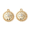 Brass Micro Pave Clear Cubic Zirconia Pendants KK-Q031-38G-1