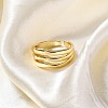 Rack Plating Brass Cuff Cubic Finger Rings for Women RJEW-M028-24G-5