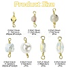 20Pcs 10 Styles Faceted Clear Glass Oval Connector Charms and Natural Agate(Dyed & Heated) Faceted Round Links KK-FS0001-91-4
