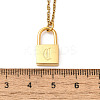 304 Stainless Steel Rolo Chain Pendant Necklaces NJEW-S444-01G-03-5