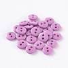 2-Hole Flat Round Resin Sewing Buttons for Costume Design BUTT-E119-20L-03-1