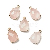 Natural Rose Quartz Faceted Pendants G-M431-16G-02-1
