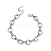 Non-Tarnish 304 Stainless Steel Rings Link Chain Bracelet BJEW-TA00334-02-1
