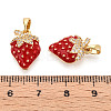 Brass Micro Pave Cubic Zirconia Pendants KK-N265-11G-3