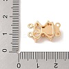Golden Brass Micro Pave Cubic Zirconia Box Clasps KK-B100-038G-4