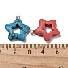 Synthetic Turquoise Dyed Pendants G-G075-01-3