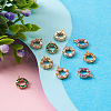  Jewelry 10Pcs 5 Colors Brass Micro Pave Cubic Zirconia Charms KK-PJ0001-23-5