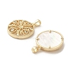 Brass Micro Pave Cubic Zirconia Pendants KK-P260-22G-2