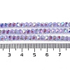 Electroplate Glass Beads Strands GLAA-Q105-02A-4