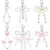 6Pcs Acrylic & Alloy & Plastic Keychain KEYC-PH01538-1
