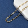 304 Stainless Steel Paperpclip Chains Bracelets for Women BJEW-U043-01G-3