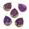 Natural White Jade Imitation Sugilite Pendants G-E609-02G-01-1