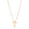 304 Stainless Steel Letter Pendant Necklaces NJEW-LP0001-52C-G-1