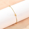 201 Stainless Steel Curb Chain Bracelets for Women BJEW-G767-01A-G-1