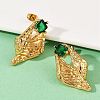 Conch 304 Stainless Steel Glass Stud Earrings LS-EJEW-M105-04G-4