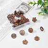 36Pcs 6 Style Walnut Wood Stud Earring Findings MAK-NB0001-11-6