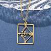 304 Stainless Steel Necklace NJEW-D330-01G-09-5
