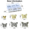 91Pcs 6 Styles Tibetan Style Alloy Butterfly Beads FIND-YW0004-92-2