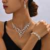 Horse Eye Alloy Crystal Rhinestone & Plastic Pearl Chain Necklaces & Stud Earrings & Bracelets Sets  FS-WG3003B-01-2