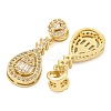 Rack Plating Brass Micro Pave Clear Cubic Zirconia Charms KK-F089-05G-2