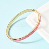 304 Stainless Steel Enamel  Bangles BJEW-D408-36G-4