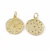 Brass Micro Pave Cubic Zirconia Pendants KK-E068-VC008-1