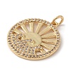 Rack Plating Brass Micro Pave Cubic Zirconia Pendants KK-A190-12G-2