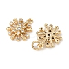 Christmas Brass Micro Pave Cubic Zirconia Charms KK-L255-18G-05-2