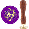 Brass Wax Seal Stamp with Handle AJEW-WH0184-1050-1