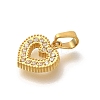 Ion Plating(IP) 304 Stainless Steel Micro Pave Cubic Zirconia Pendants STAS-H228-04G-04-2