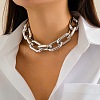 Chunky CCB Plastic Curb/Cable Chain Necklaces for Women NJEW-K261-01A-P-1-1